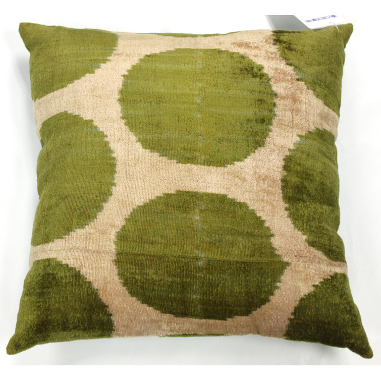 Landry & Arcari Rugs and Carpeting Polka Dots Silk Reversible Pillow